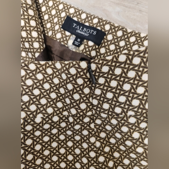 Talbots Brown Pleated Skirt Size 10 - Picture 6 of 8